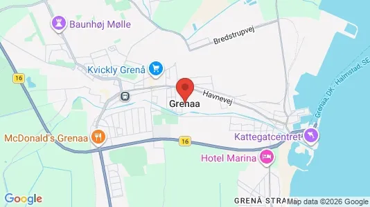 Apartments for rent i Grenaa - kort over placeringen