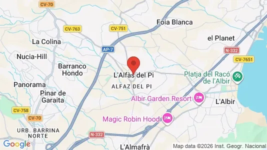 Apartments for rent i L'Alfàs del Pi - kort over placeringen