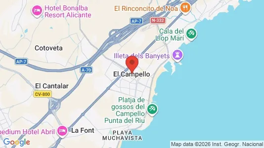 Apartments for rent i El Campello - kort over placeringen