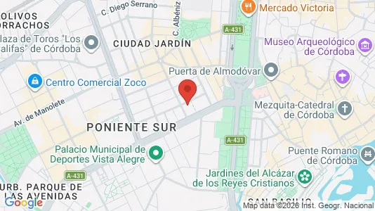 Rooms for rent i Córdoba - kort over placeringen