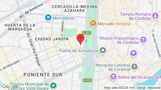 Rooms for rent i Córdoba - kort over placeringen