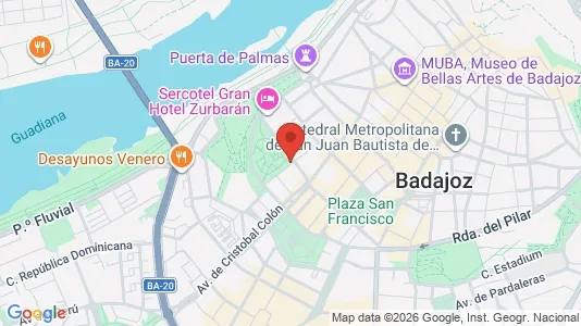 Apartments for rent i Badajoz - kort over placeringen