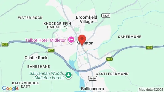 Houses for rent i Midleton - kort over placeringen