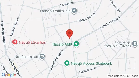 Apartments for rent i Nässjö - kort over placeringen