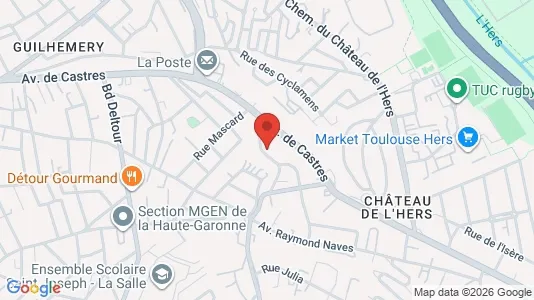 Apartments for rent i Toulouse - kort over placeringen