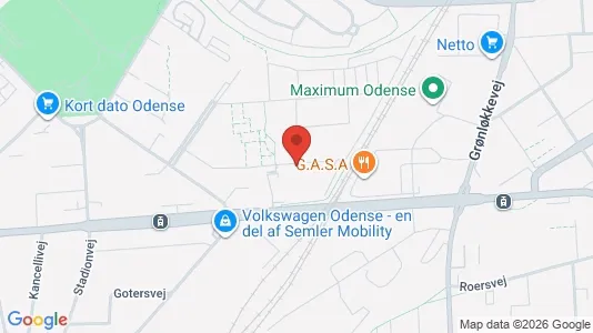 Apartments for rent i Odense V - kort over placeringen