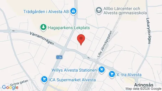 Apartments for rent i Alvesta - kort over placeringen