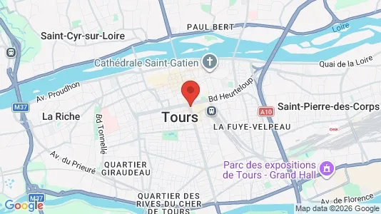 Apartments for rent i Tours - kort over placeringen