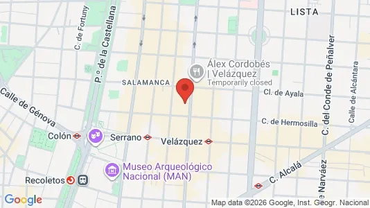 Apartments for rent i Madrid Salamanca - kort over placeringen