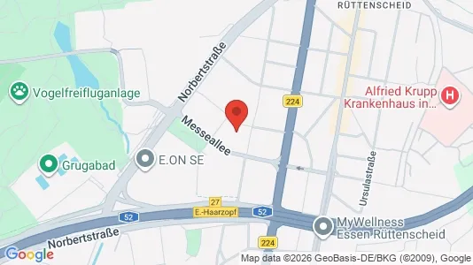 Apartments for rent i Essen - kort over placeringen