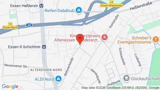 Apartments for rent i Essen - kort over placeringen