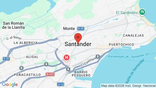 Apartments for rent i Santander - kort over placeringen