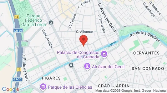 Apartments for rent i Granada - kort over placeringen