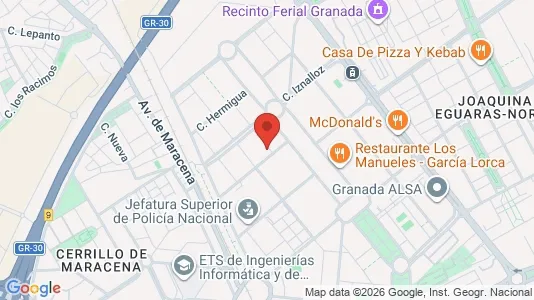 Apartments for rent i Granada - kort over placeringen