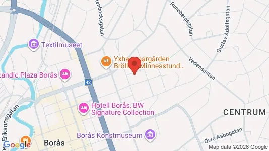 Apartments for rent i Borås - kort over placeringen