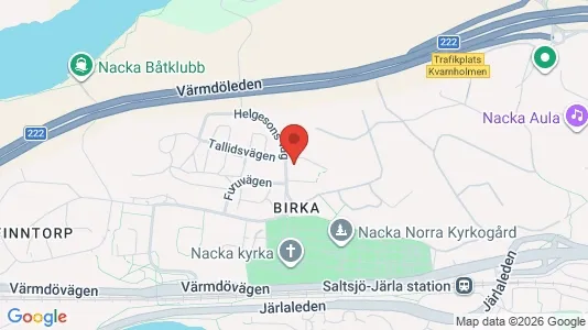 Rooms for rent i Nacka - kort over placeringen