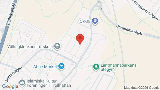 Apartments for rent i Trollhättan - kort over placeringen