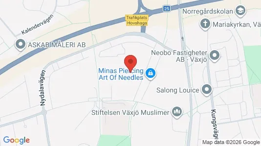 Apartments for rent i Växjö - kort over placeringen