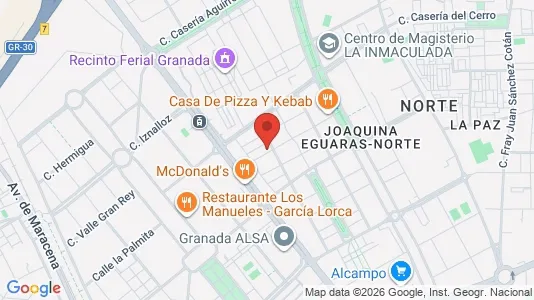 Apartments for rent i Granada - kort over placeringen