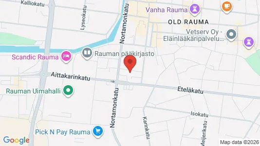 Apartments for rent i Rauma - kort over placeringen