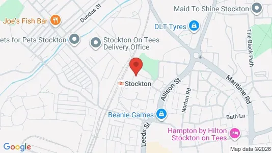 Apartments for rent i Stockton-on-Tees - Cleveland - kort over placeringen