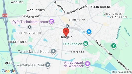 Houses for rent i Hengelo - kort over placeringen