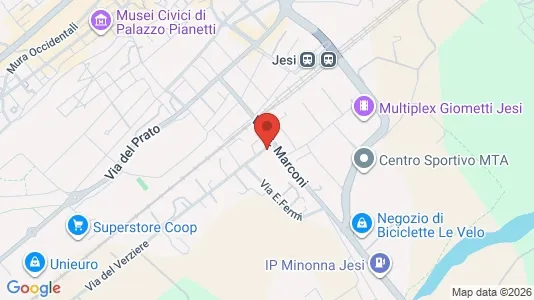 Apartments for rent i Jesi - kort over placeringen