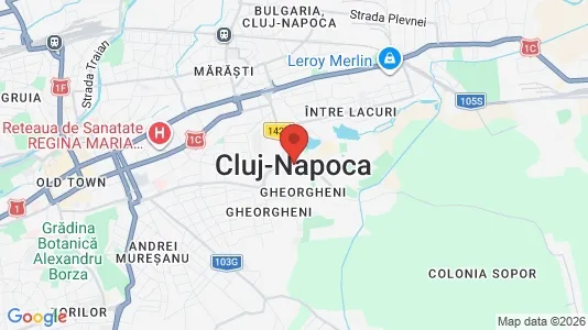 Apartments for rent i Cluj-Napoca - kort over placeringen