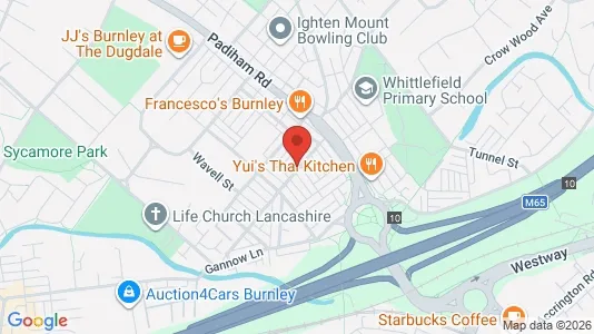 Rooms for rent i Burnley - Lancashire - kort over placeringen