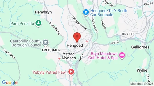 Houses for rent i Hengoed - Mid Glamorgan - kort over placeringen