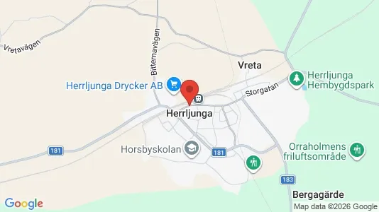 Houses for rent i Herrljunga - kort over placeringen
