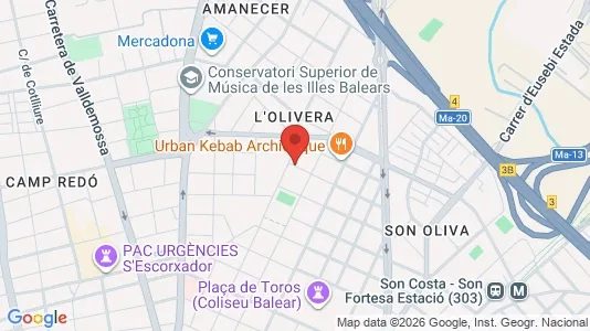 Apartments for rent i Palma de Mallorca - kort over placeringen