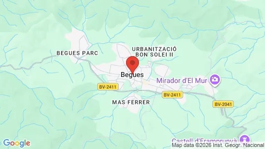 Houses for rent i Begues - kort over placeringen