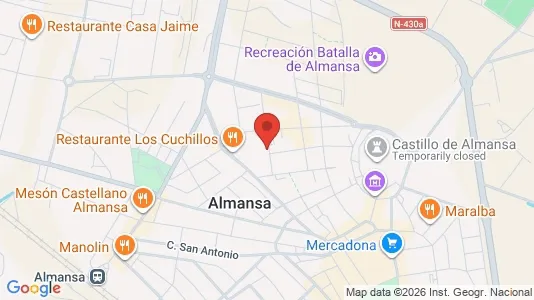 Apartments for rent i Almansa - kort over placeringen