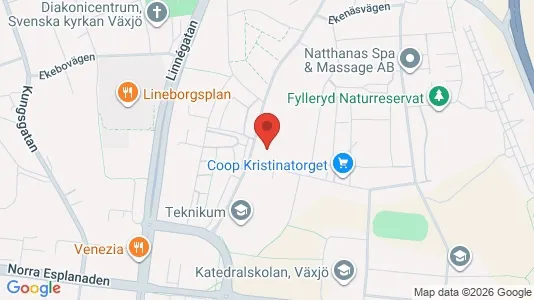 Apartments for rent i Växjö - kort over placeringen