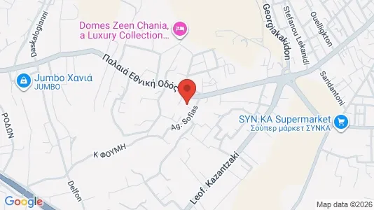 Apartments for rent i Chania - kort over placeringen