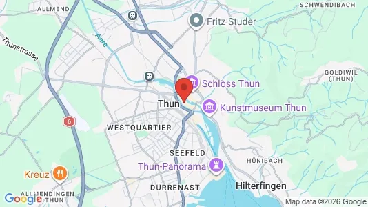 Apartments for rent i Thun - kort over placeringen