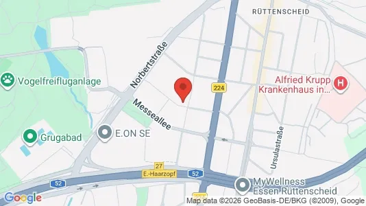 Apartments for rent i Essen - kort over placeringen