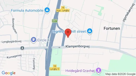 Apartments for rent i Kongens Lyngby - kort over placeringen