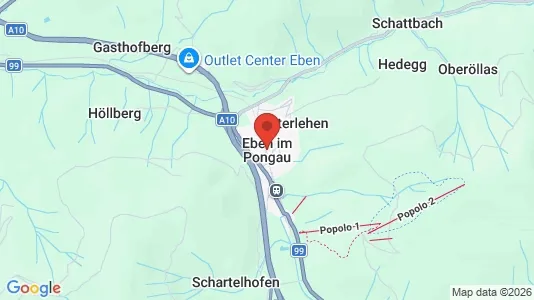 Apartments for rent i Eben im Pongau - kort over placeringen