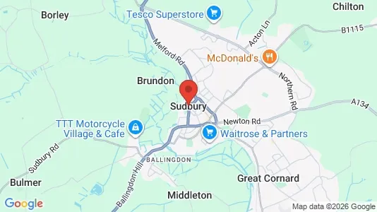 Houses for rent i Sudbury - Suffolk - kort over placeringen