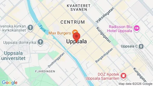 Apartments for rent i Uppsala - kort over placeringen