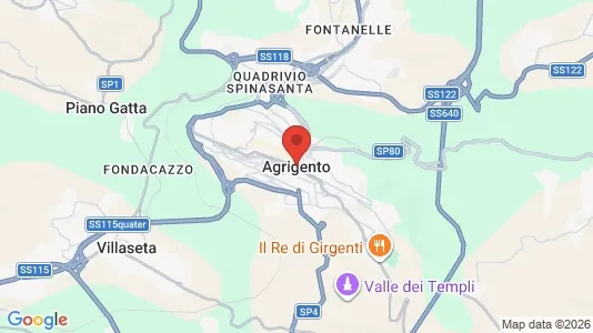 Apartments for rent i Agrigento - kort over placeringen