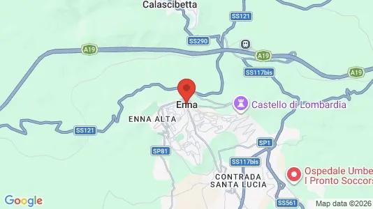 Apartments for rent i Enna - kort over placeringen