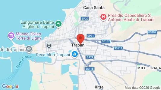 Apartments for rent i Trapani - kort over placeringen