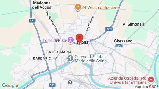 Apartments for rent i Pisa - kort over placeringen