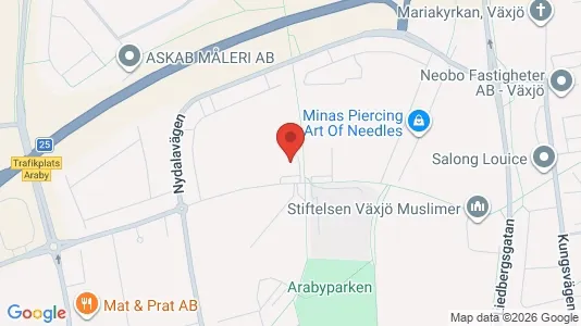 Apartments for rent i Växjö - kort over placeringen