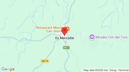 Houses for rent i Es Mercadal - kort over placeringen