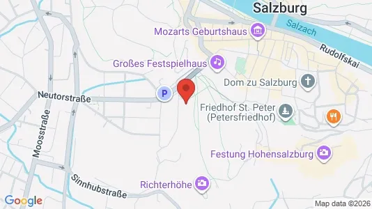 Apartments for rent i Salzburg - kort over placeringen