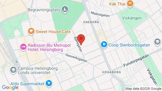 Apartments for rent i Helsingborg - kort over placeringen
